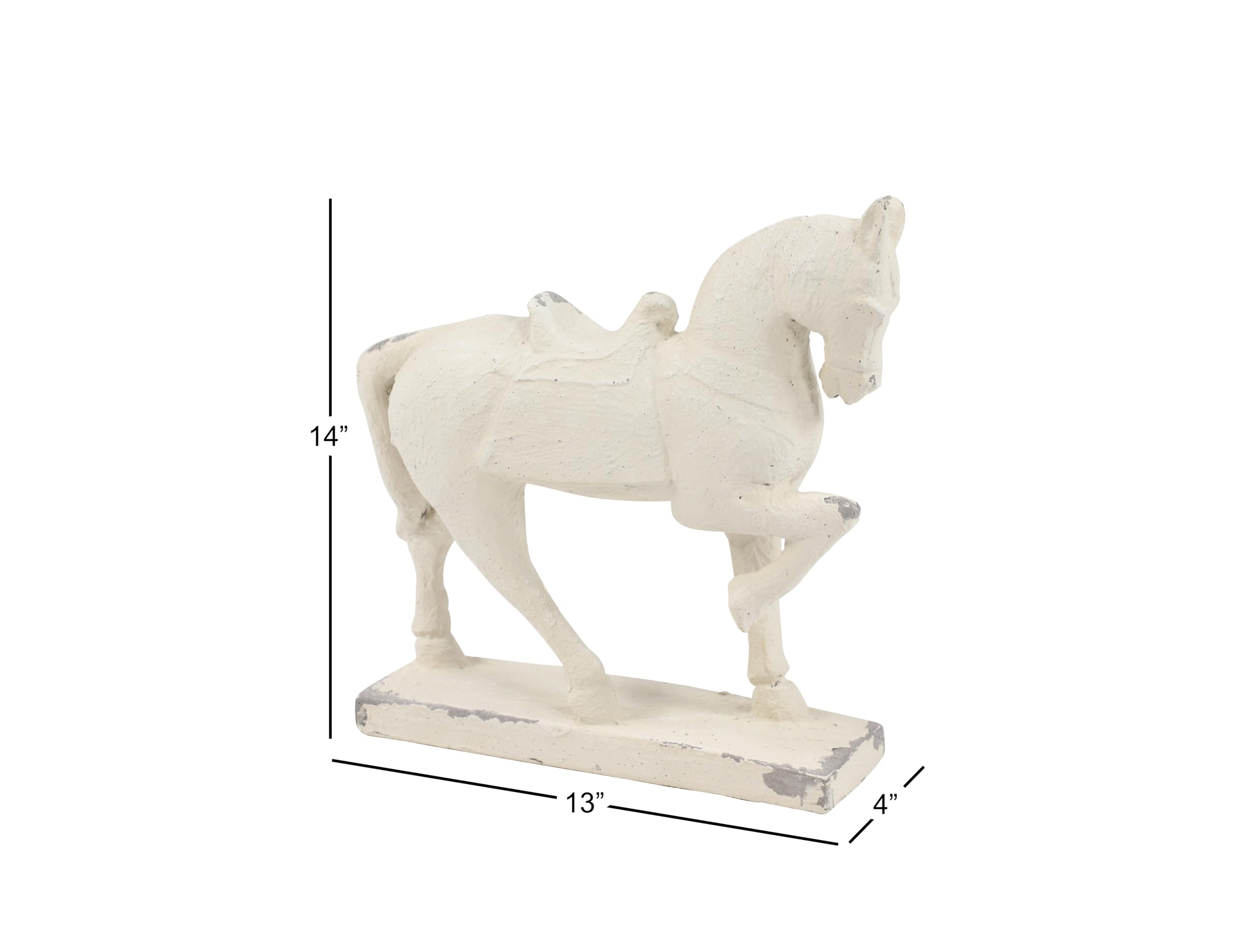 Amazon.co.jp: Deco 79 グラスファイバー 馬の彫刻 13インチ x 4インチ